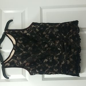 Jessica Howard vintage black lace with Lining top sz. 10